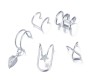 Stylish Gold Silver Set 10 Pcs Combo Clip On Ear Cuff Earrings Adjustable Korean Stainless Steel Punk Non Piercing Earings Without Piercing Clips for Women Girls Men Boys D2