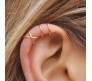 Stylish Gold Set 5 Pcs Combo Clip On Ear Cuff Earrings Adjustable Korean Stainless Steel Punk Non Piercing Earings Without Piercing Clips for Women Girls Men Boys D2
