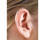 Stylish Silver Set 5 Pcs Combo Clip On Ear Cuff Earrings Adjustable Korean Stainless Steel Punk Non Piercing Earings Without Piercing Clips for Women Girls Men Boys D2