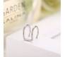 Stylish Silver Set 5 Pcs Combo Clip On Ear Cuff Earrings Adjustable Korean Stainless Steel Punk Non Piercing Earings Without Piercing Clips for Women Girls Men Boys D2