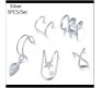 Stylish Silver Set 5 Pcs Combo Clip On Ear Cuff Earrings Adjustable Korean Stainless Steel Punk Non Piercing Earings Without Piercing Clips for Women Girls Men Boys D2