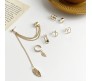 Stylish Gold Set 6 Pcs Combo Clip On Ear Cuff Earrings Adjustable Korean Stainless Steel Punk Non Piercing Earings Without Piercing Clips for Women Girls Men Boys