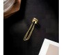 Stylish Gold 1pc Combo Clip On Ear Cuff Earrings With Chain Adjustable Korean Stainless Steel Punk Non Piercing Earings Without Piercing Clips for Women Girls Men Boys