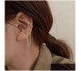 Stylish Gold 1pc Combo Clip On Ear Cuff Earrings With Chain Adjustable Korean Stainless Steel Punk Non Piercing Earings Without Piercing Clips for Women Girls Men Boys