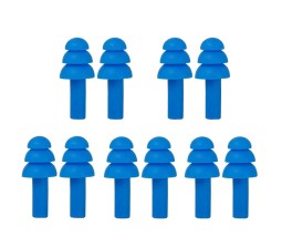 5 Pair Ear Plugs Soft Silica Noise Reduction for Sleeping Meditation Swimming Adult Kids Reusable for Travel Air Plugs For Noise Blocking / Cancellation - Blue