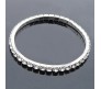 Elastic Fashion Silver Tone Crystal Rhinestone Ankle Anklet Bracelet Stylish Single Row Set of 2 for Women and Girls