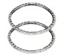 Elastic Fashion Silver Tone Crystal Rhinestone Ankle Anklet Bracelet Stylish Single Row Set of 2 for Women and Girls