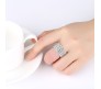 4pc Elastic Adjustable Rhinestone Toe Ring or Finger Rings Set Silver Plated Chunky Artificial Ladies White Stone Fashion Crystal Aesthetic Jewellery For Women