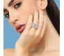 4pc Elastic Adjustable Rhinestone Toe Ring or Finger Rings Set Silver Plated Chunky Artificial Ladies White Stone Fashion Crystal Aesthetic Jewellery For Women