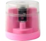 Electric Pencil Sharpener Automatic Battery Operated Or Manual Mode Compact Colored Desktop Pencil Sharpener for 6-8mm Pencils, for Kids, Artist, and Student Pink Transparent
