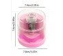 Electric Pencil Sharpener Automatic Battery Operated Or Manual Mode Compact Colored Desktop Pencil Sharpener for 6-8mm Pencils, for Kids, Artist, and Student Pink Transparent