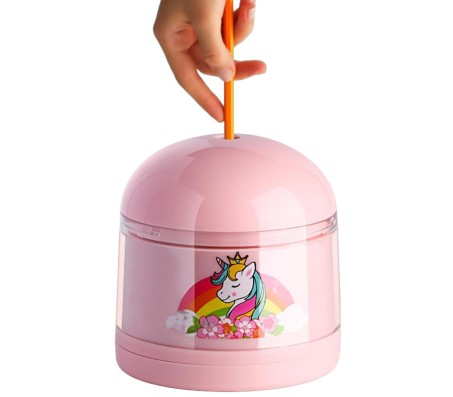 Pencil Sharpener Automatic Battery Operated Or Manual Mode Compact Colored Desktop Pencil Sharpener for 6-8mm Pencils, for Kids, Artist, and Student Unicorn