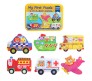 Wooden Floor Puzzles for Toddlers and 1 Year Olds 6 in 1 Beginner Jigsaw Puzzle Essential Transport with Tin Box Multicolor