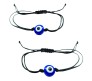 Handmade Black Thread Evil Eye Nazar Dhaga Anklet Combo Set of 2 Pieces Adjustable Pull Nazariya Anklets Nazar Battu Devil Protection Original for Women Girls
