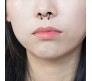 Stainless Steel Fake Septum Gold Black Silver Nose Hoop Rings False Nose Ring Metal Faux Lip Non Piercing Clip On Pressing Type Jewelry Hanger for Women And Girls