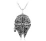 Millennium Falcon Inspired Pendant Necklace Fashion Star Wars Jewellery Accessory for Men and Women