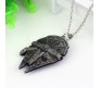 Millennium Falcon Inspired Pendant Necklace Fashion Star Wars Jewellery Accessory for Men and Women