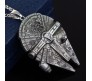 Millennium Falcon Inspired Pendant Necklace Fashion Star Wars Jewellery Accessory for Men and Women