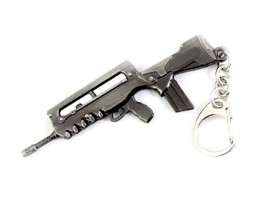 Rifle Gun Game Metal Keychain Gamer Car Bike Men Women Key Ring Key Chain