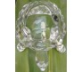 Fengshui 18cm Clear Crystal Turtle Medium Transparent Feng Shui Kachhua Glass Showpiece Vastu for Peace & Prosperity Home Decor and Gifting