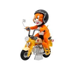 Jerry Action Figure 13 cm on Bike Decoration Merchandise Showpiece to Keep in Office Desk Table Gift Multicolor 