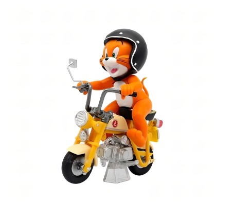 Jerry Action Figure 13 cm on Bike Decoration Merchandise Showpiece to Keep in Office Desk Table Gift Multicolor 