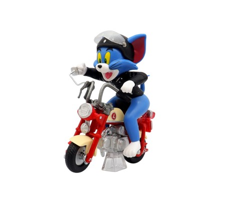 Tom Action Figure 12.5cm on Bike Decoration Merchandise Showpiece to Keep in Office Desk Table Gift Multicolor