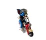 Tom Action Figure 12.5cm on Bike Decoration Merchandise Showpiece to Keep in Office Desk Table Gift Multicolor