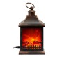 Portable Artificial Fireplace LED Lamp with Realistic Flame Effect Lantern For Living Room, Bedroom, Indoor Decoration Electric Faux Fire Place Black