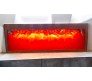 Artificial Fireplace LED Lamp with Realistic Flame Effect Big 24 Inch For Living Room, Bedroom, Indoor Decoration Electric Faux Fire Place Black