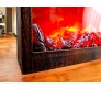 Artificial Fireplace LED Lamp with Realistic Flame Effect Big 24 Inch For Living Room, Bedroom, Indoor Decoration Electric Faux Fire Place Black