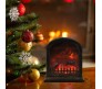 Portable Artificial Fireplace LED Lamp with Realistic Flame Effect Mini 6 Inch For Living Room, Bedroom, Indoor Decoration Electric Faux Fire Place Black
