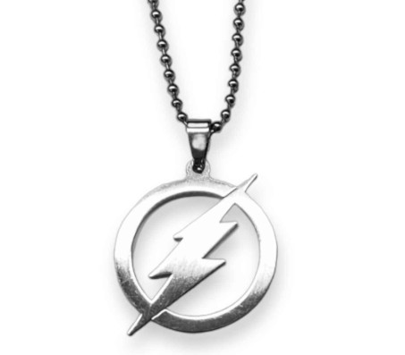 Flash Logo Inspired Pendant Necklace Fashion Jewellery Flat Accessory for Men and Boys