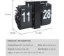 Retro Style Flip Clock Big 20cm with Gear Box Design Desk Shelf Classic Mechanical Digital Display Dynamic Flip Down Clock Battery Powered Home & Office Decor Black V1