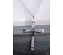Vin diesel Fast and Furious Smart Cross Pendant Crystal With Stylish Dominic Toretto Silver Dot Chain Necklace for Boys and Men Silver
