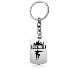 Fortnite Gamer Dog Tag Gaming Stainless Steel Metal Keychain Key Chain for Car Bikes Key Ring