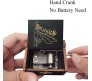 Wooden Frozen Music Box Vintage Hand Crank Classical Musical Gifts for Birthday Gift for Men Boys Girls Women Black