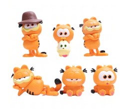 Set of 6 Garfield Figure 6-8cm Combo Action Figure Collectible Toy