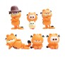 Set of 6 Garfield Figure 6-8cm Combo Action Figure Collectible Toy