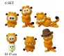 Set of 6 Garfield Figure 6-8cm Combo Action Figure Collectible Toy