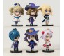 Anime Set of 6 Genshin Impact Figure 10 cm for Car Dashboard, Cake Decoration, Office Desk and Study Table Multicolor