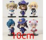 Anime Set of 6 Genshin Impact Figure 10 cm for Car Dashboard, Cake Decoration, Office Desk and Study Table Multicolor