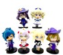 Anime Set of 6 Genshin Impact Figure 10 cm for Car Dashboard, Cake Decoration, Office Desk and Study Table Multicolor