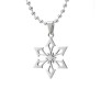 Genshin Impact Element Frozen Snowflake Inspired Snow Pendant Necklace Fashion Jewellery Accessory for Men and Women