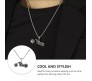 Biker Motorcycle Bike Ghostrider Pendant Stainless Steel with Long 24inch Round Box Chain Necklace Accessories for Men & Women