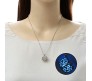 Glow in The Dark Pendant Necklace GID Cube Shape With Glowing Stone Locket Dark Blue Unique Gift for Girls And Women