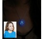 Glow in The Dark Pendant Necklace GID Cube Shape With Glowing Stone Locket Dark Blue Unique Gift for Girls And Women