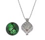Glow in The Dark Pendant Necklace GID Cube Shape With Glowing Stone Locket Green Unique Gift for Girls And Women