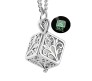 Glow in The Dark Pendant Necklace GID Cube Shape With Glowing Stone Locket Green Unique Gift for Girls And Women