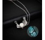 Glow in The Dark Pendant Necklace GID Cube Shape With Glowing Stone Locket Sky Blue Unique Gift for Girls And Women